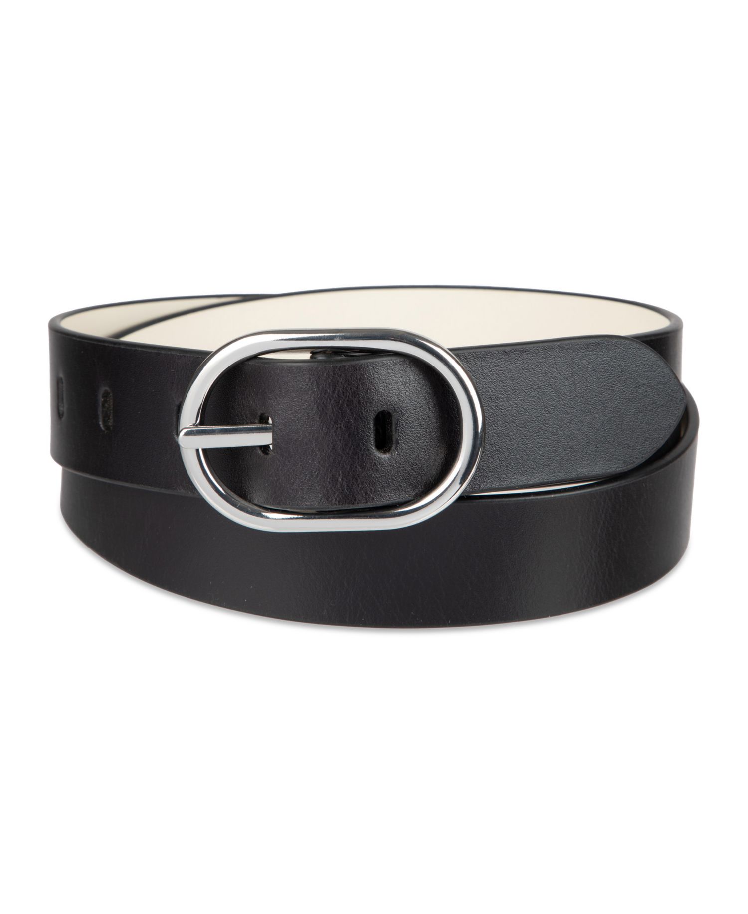 Women's Two-In-One Center Bar Reversible Leather Belt