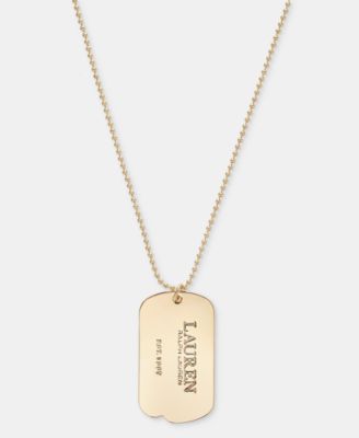 Gold-Tone 36" Logo Tag Pendant Necklace