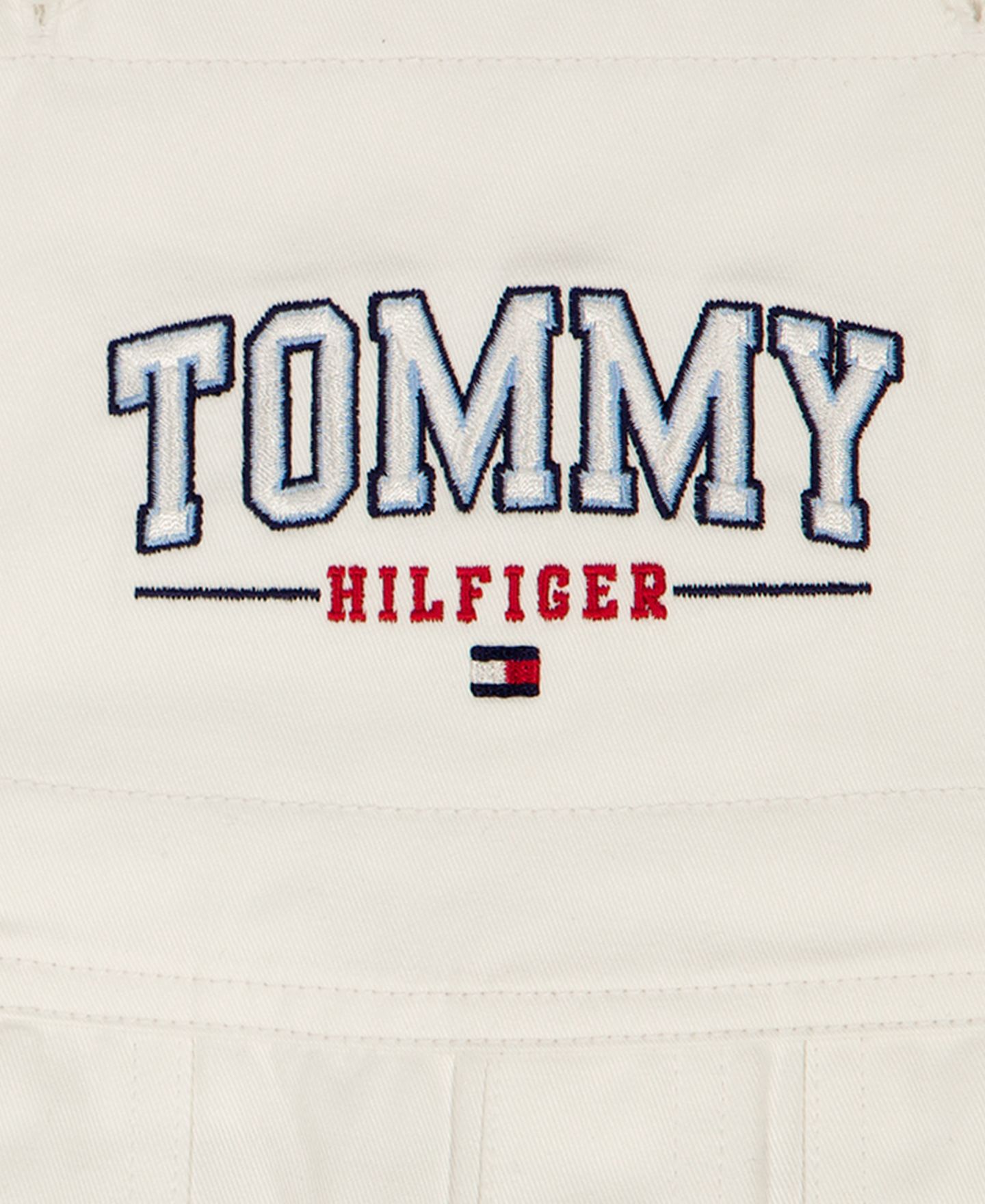 Комплект для мальчика Tommy Hilfiger: полосатая футболка и твиловый полукомбинезон, цвет: Белый / Синий — фото 8