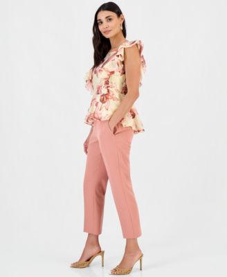 Petite Mid-Rise Slim Trousers