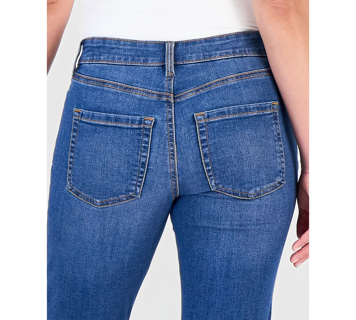 Style & Co Petite Mid-Rise Raw-Hem Skimmer Jeans, Macy's Exclusive