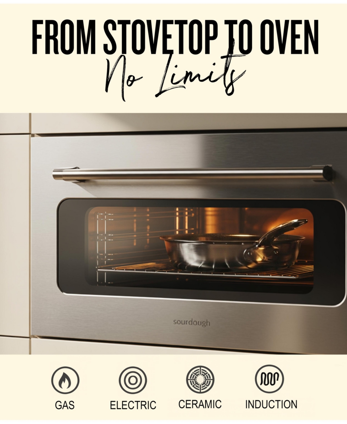 Alva Maestro Nonstick Stainless Steel Frying Pan with Glass Lid 8"