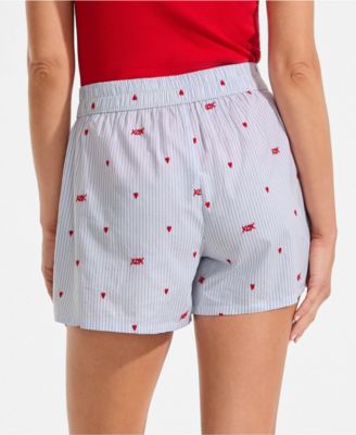 Women's Poplin Sleep Boxer Shorts