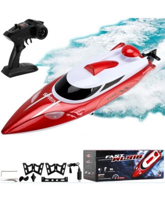 2.4GHz RC Jet Speedboat – 22mph High-Speed with Self-Righting & LED Lights for Kids