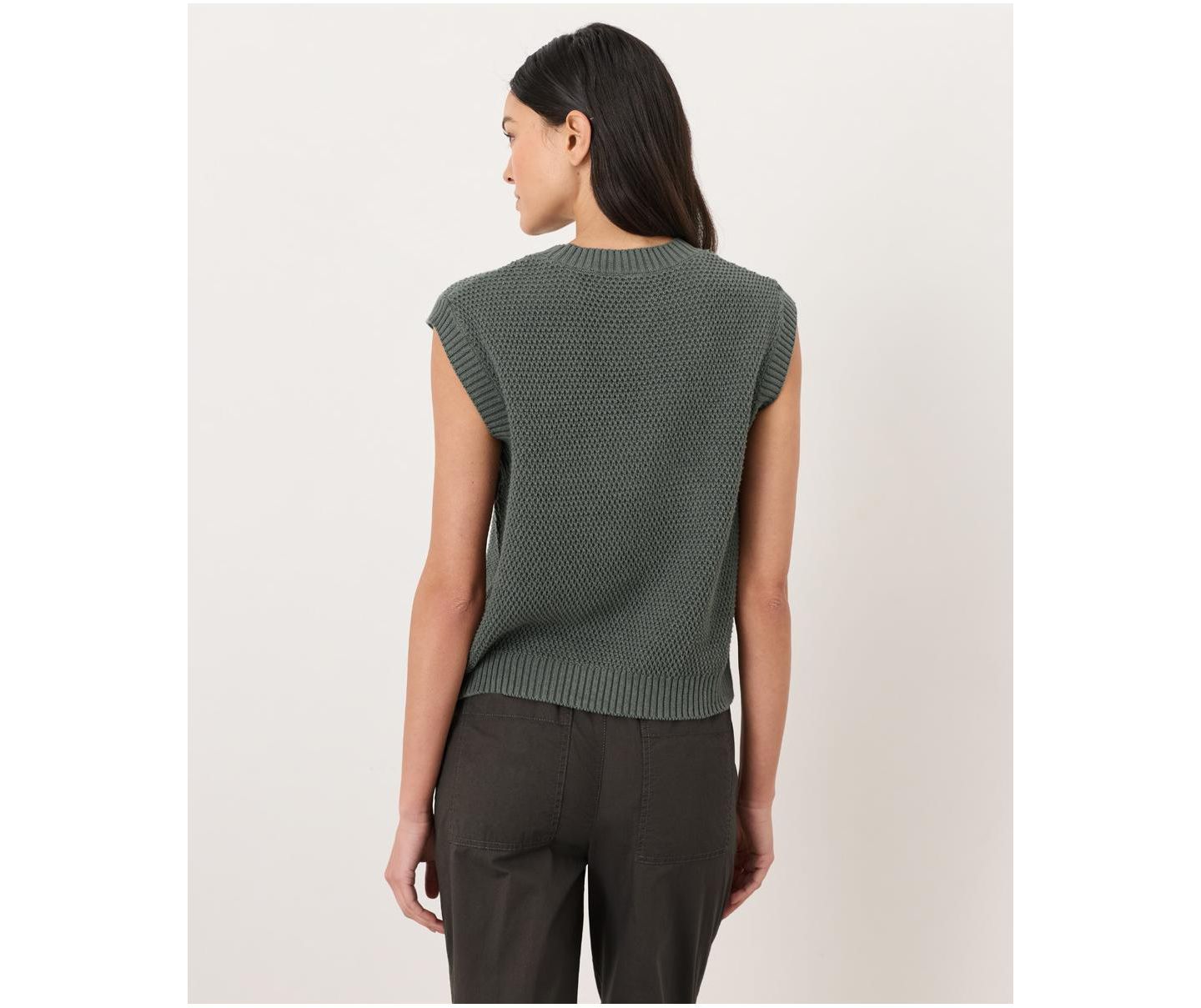 Женский топ Pact Organic Cotton Shoreline Relaxed Shell, цвет: Зелёный меланжевый — фото 5