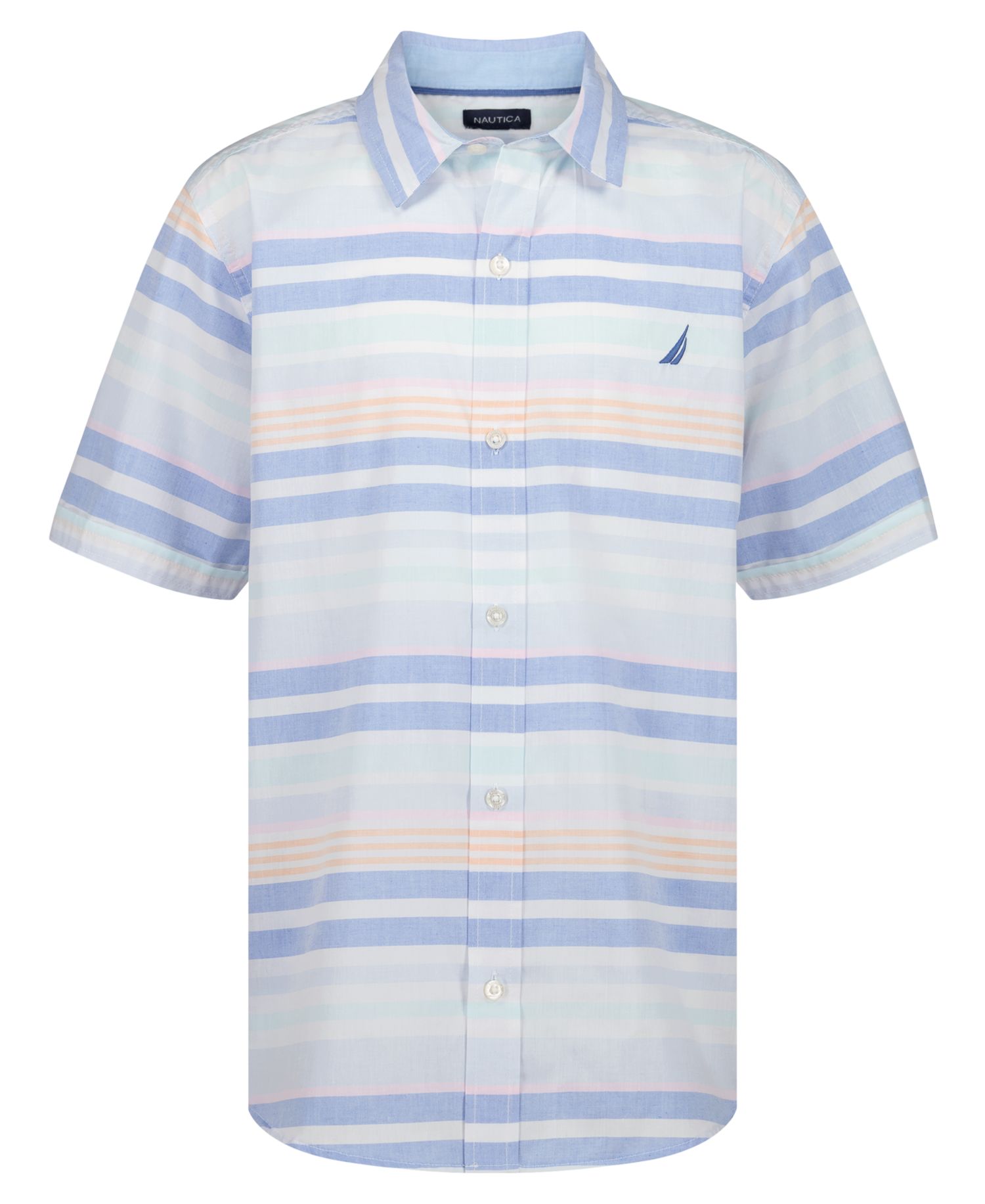 Boys' 8-20 Cabana Stripe Short-Sleeve Woven Shirt