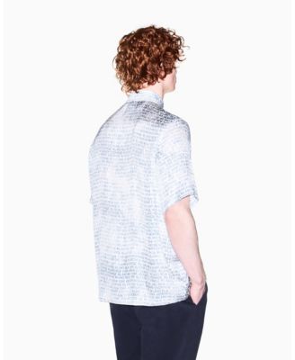 Men's Silky Printed Button Up Shirt