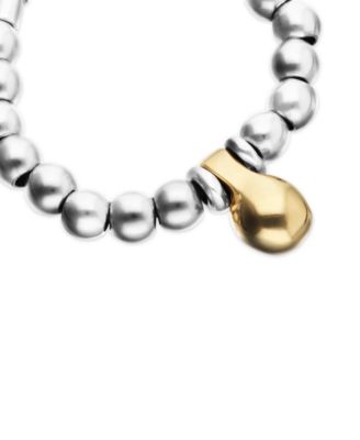 Bracelet with Medium Sterling Silver Alloy Shapes of Balls and Big Shaped Ball in Gold 18k