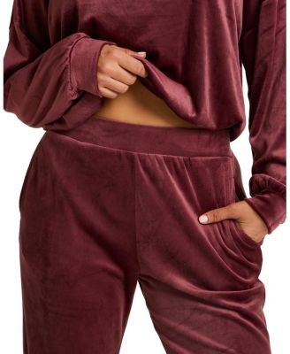Hunkemoller Women's Velvet Pyjama Set Long-Sleeve