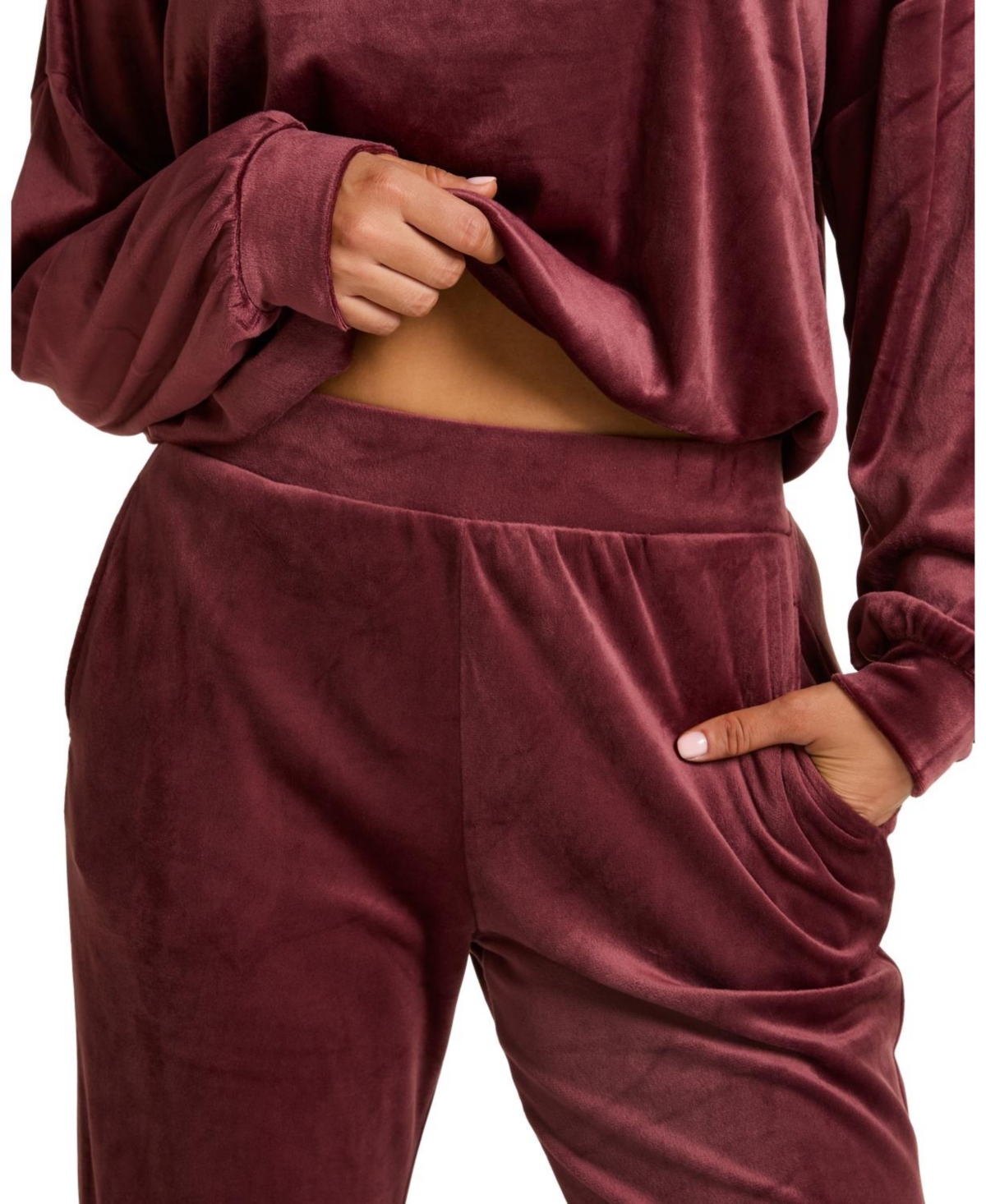 Hunkemoller Women's Velvet Pyjama Set Long-Sleeve