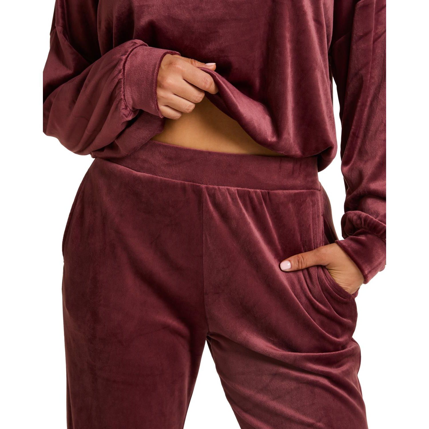 Hunkemoller Women's Velvet Pyjama Set Long-Sleeve