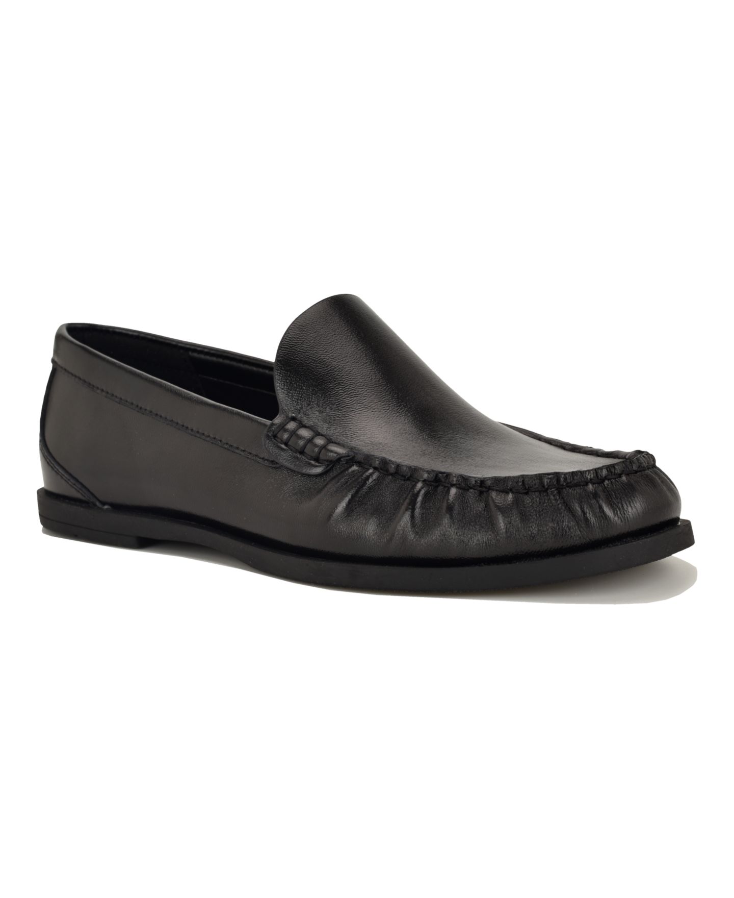 Женские туфли Nine West Postit Flat Slip-On, цвет: Чёрный кожаный — фото 1