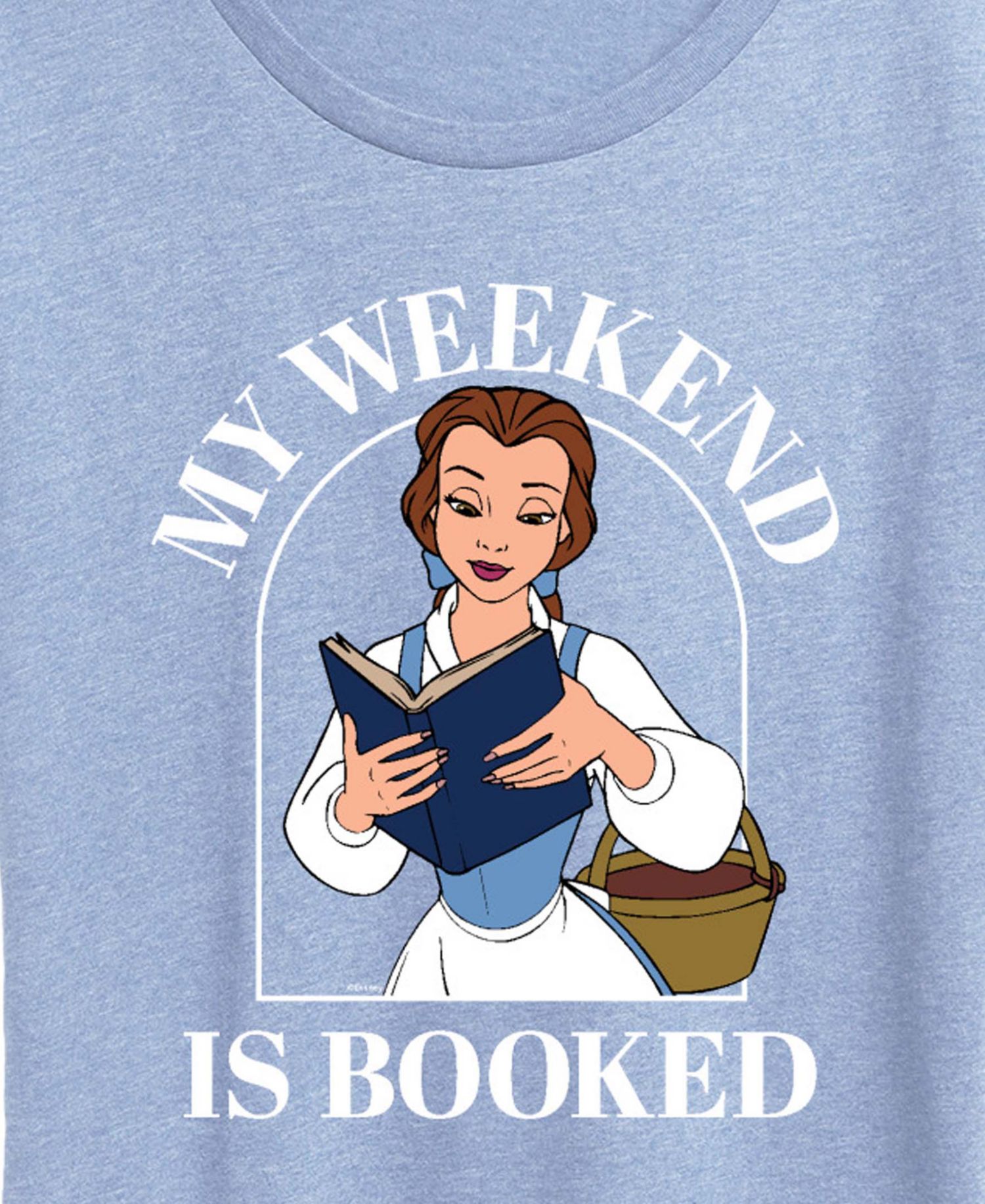 Plus Size Disney Princess Belle My Weekend Is Booked Graphic Crewneck T-Shirt