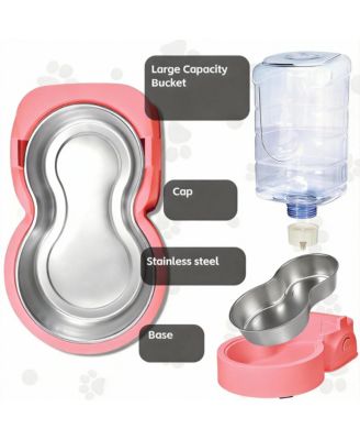 Automatic Pet Feeder & Water Dispenser for Small Medium Dogs Cats