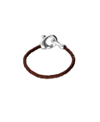 Men Black Leather Bracelet