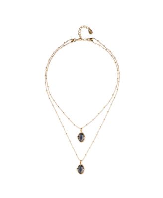Two Small Crystal Double Necklace