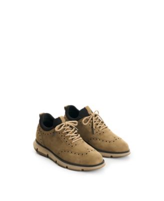 Men's Leather Lace-Up Shoes with Athletic Touches