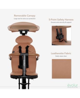 Kids Cruise Rider Stroller – Lightweight, book-fold, carry belt, padded seat & headrest, extendable backrest, 5-point harness, 45 lb limit.