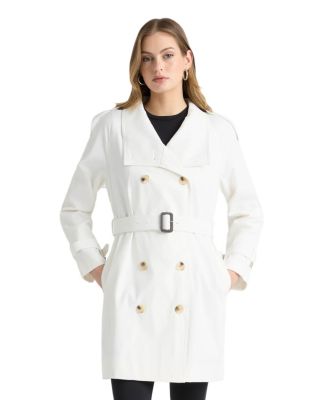 Women's Trench Coat with Self Belt