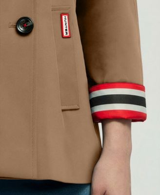 Womens Double Breasted Short Trench Jacket