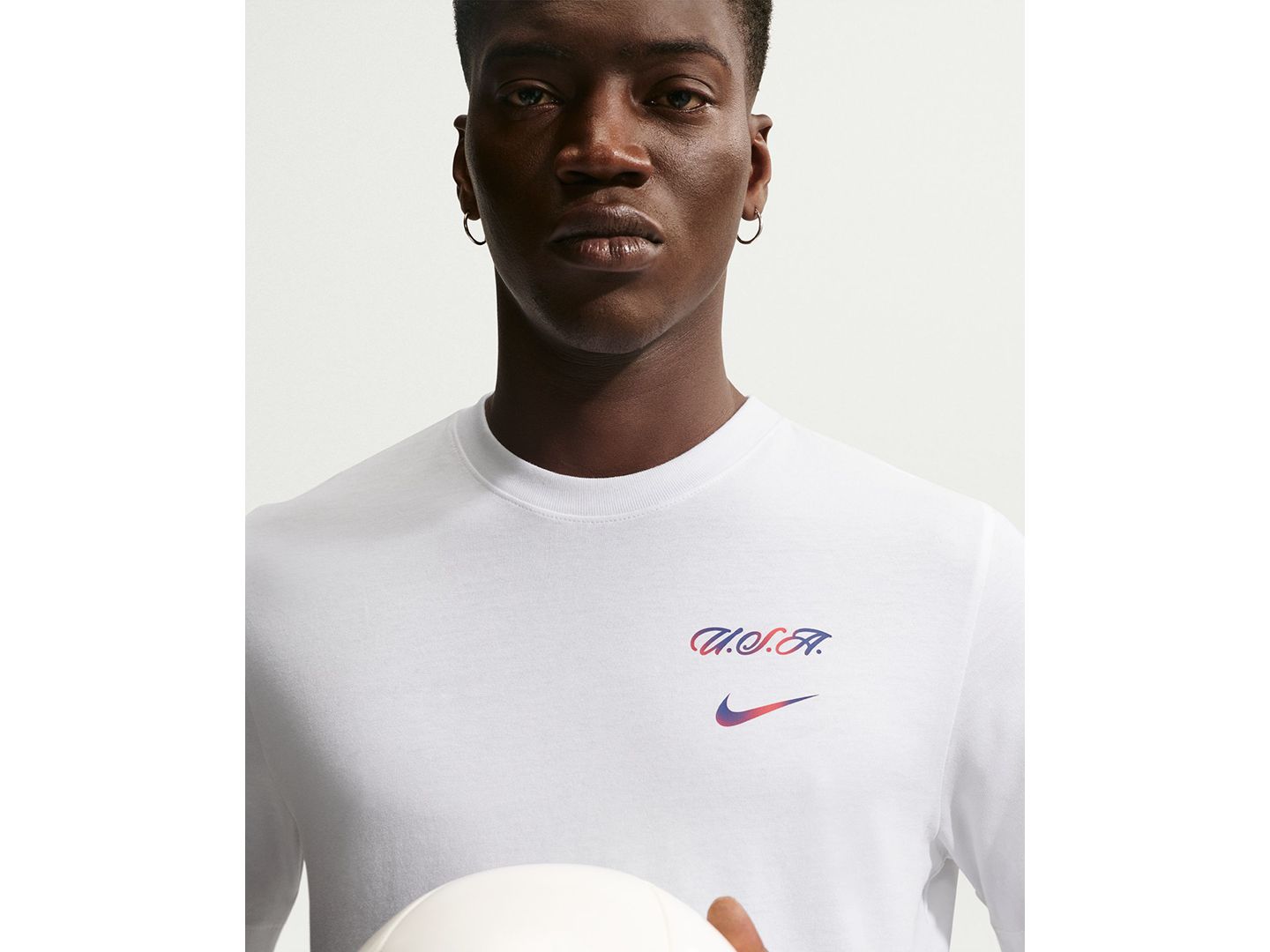Мужская футболка Nike Usmnt Soccer, цвет: Белый — фото 3
