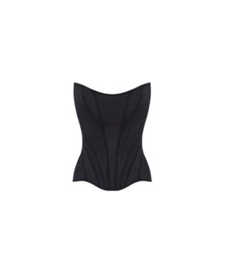 Womens Chic low-waist black fitted corset