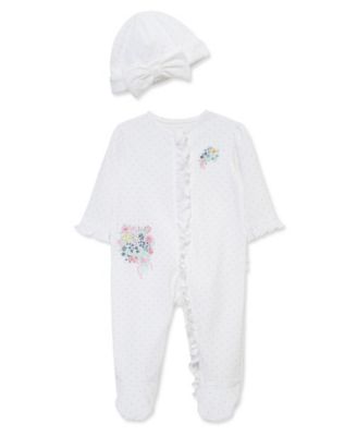 Baby Girls' Bouquet Printed Footie with Hat