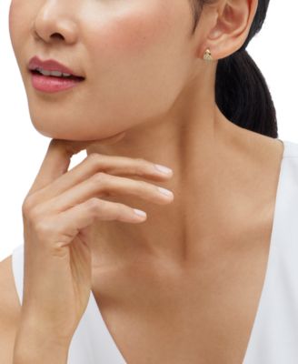 Created White Sapphire (1/2 ct. t.w.) Hoop Earrings in 14k Yellow Gold-Plated Sterling Silver