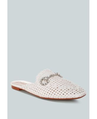 Women's Roboma Metallic Woven Diamante Mules
