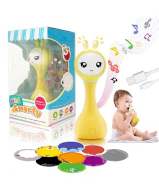 Smarty Bunny Musical Baby Rattle - Light-Up Educational & Sensory Toy with Songs and Color Learning