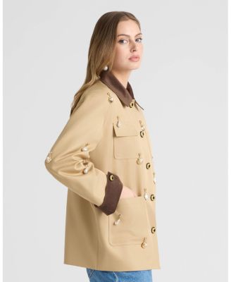 Women's Sueded Trims and Pearl Charms Jacket