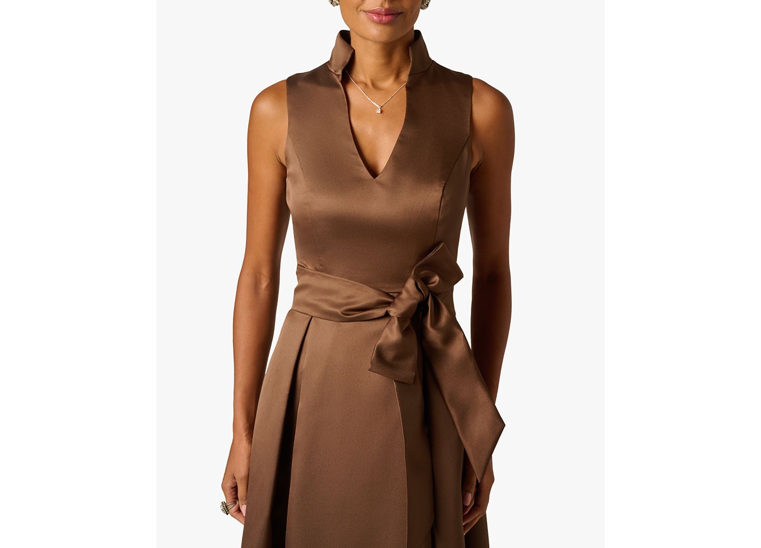 Women's Sleeveless Notch Front Dress