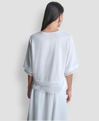 Women's Crew Neck Layered Top