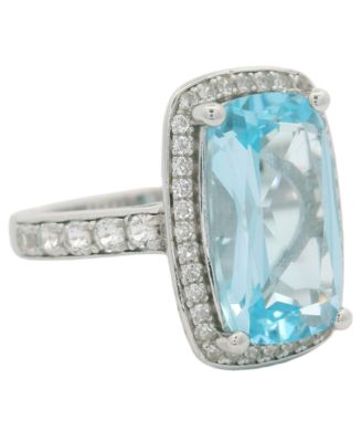 Sky Blue Topaz (5.75 ct. t.w.) & White Topaz (0.60 ct. t.w.) Ring in Sterling Silver