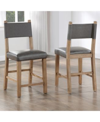 Macai 42" Wood Upholstered Counter Height Chair