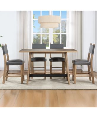 Macai 35.75" Wood Counter Height Table