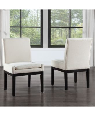 Macai 5-Pc. Wood Dining Set (Rectangular Table + 4 Upholstered Side Chairs)