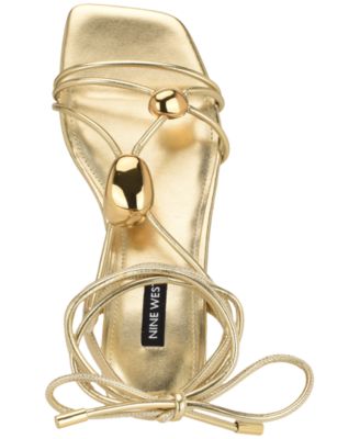 Women's Niraa Strappy Ornamented Flat Tie-Up Sandals