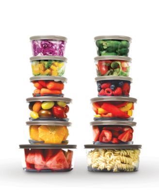 24 Piece Glass Food Storage Set