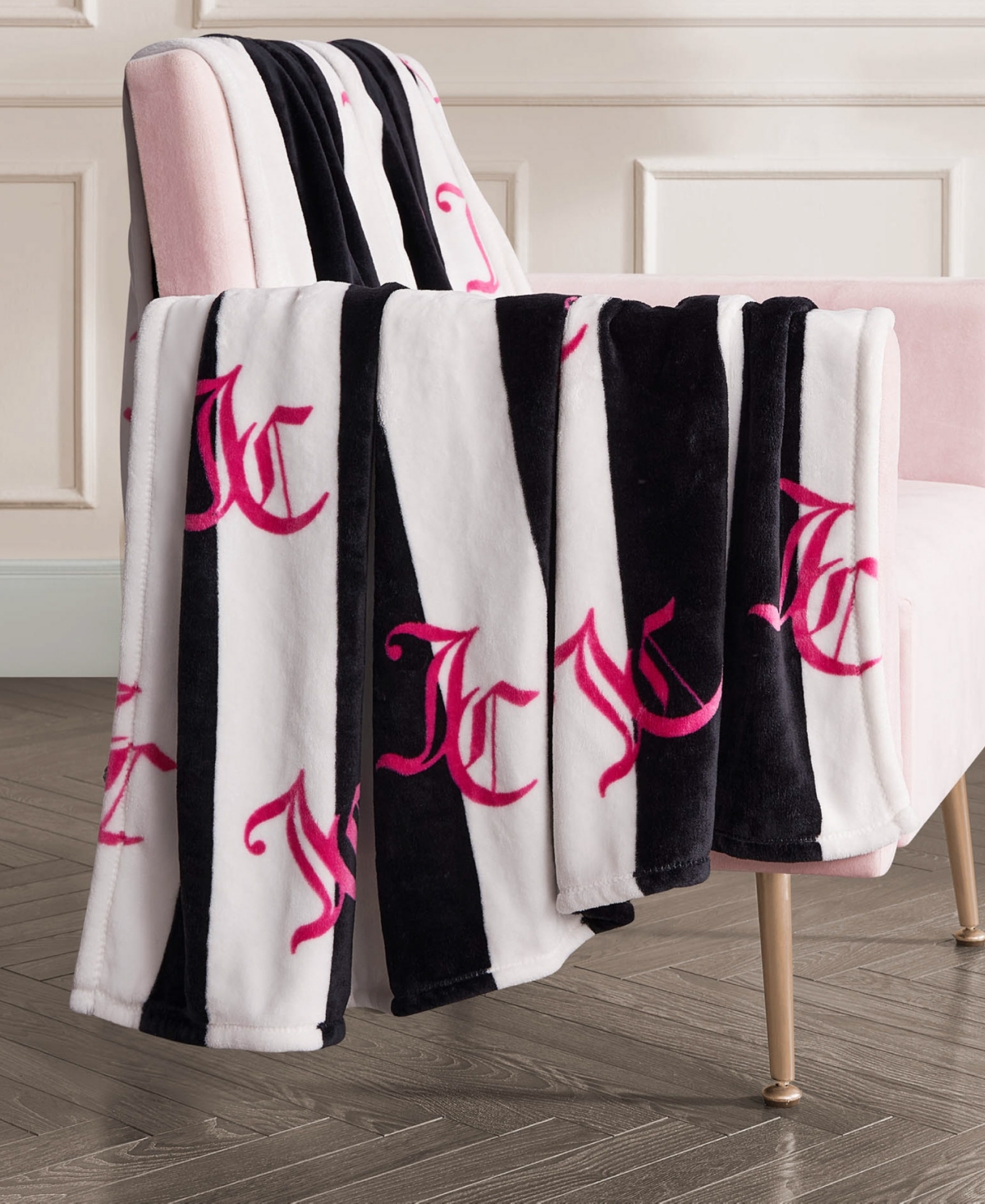 Juicy Couture Cabana Plush Striped Throw, Twin/Twin Xl