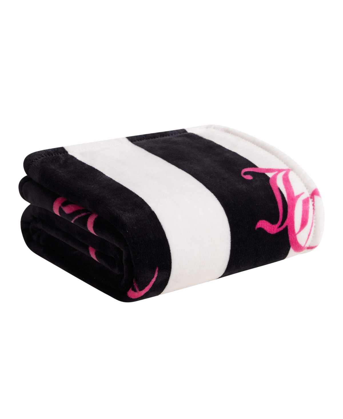Juicy Couture Cabana Plush Striped Throw