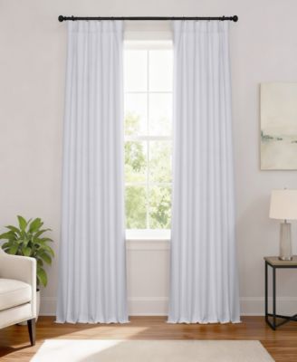 White Performance Linen Hotel Blackout Curtain