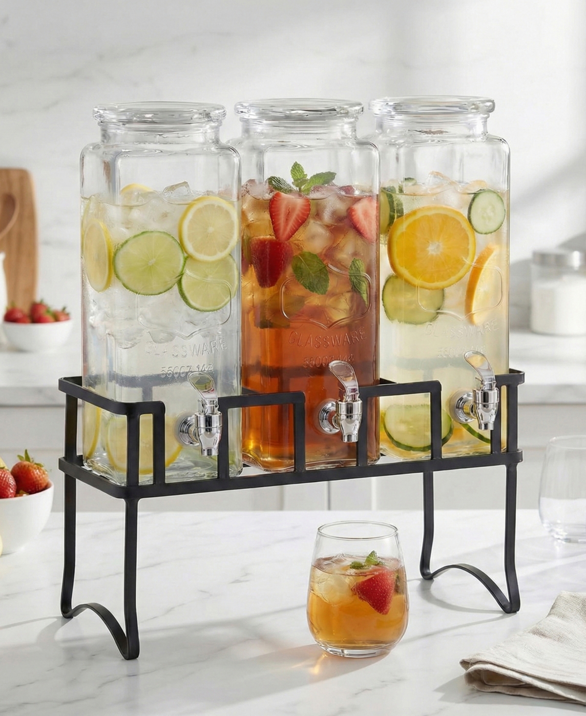 Circleware Yorkshire Element Set of 3 Dispensers, 80 oz.