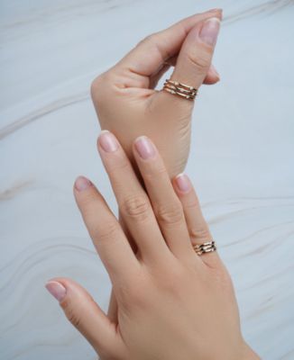 Diamond Three Row Stack Look Ring (1/6 ct. t.w.) in 10k Gold