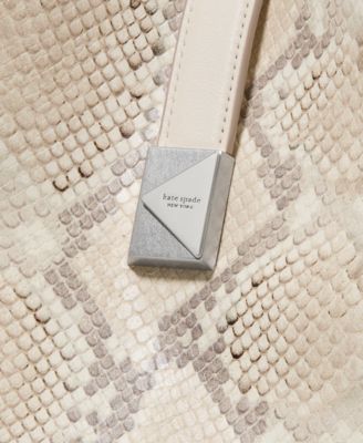 Deco Snake Embossed Small Crossbody Tote Bag