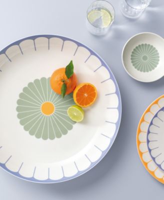 Fleur Couleur Low Serving Bowl