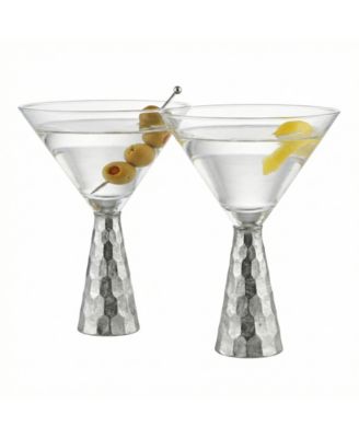 Daphne Silver Martini Glasses, Set of 2