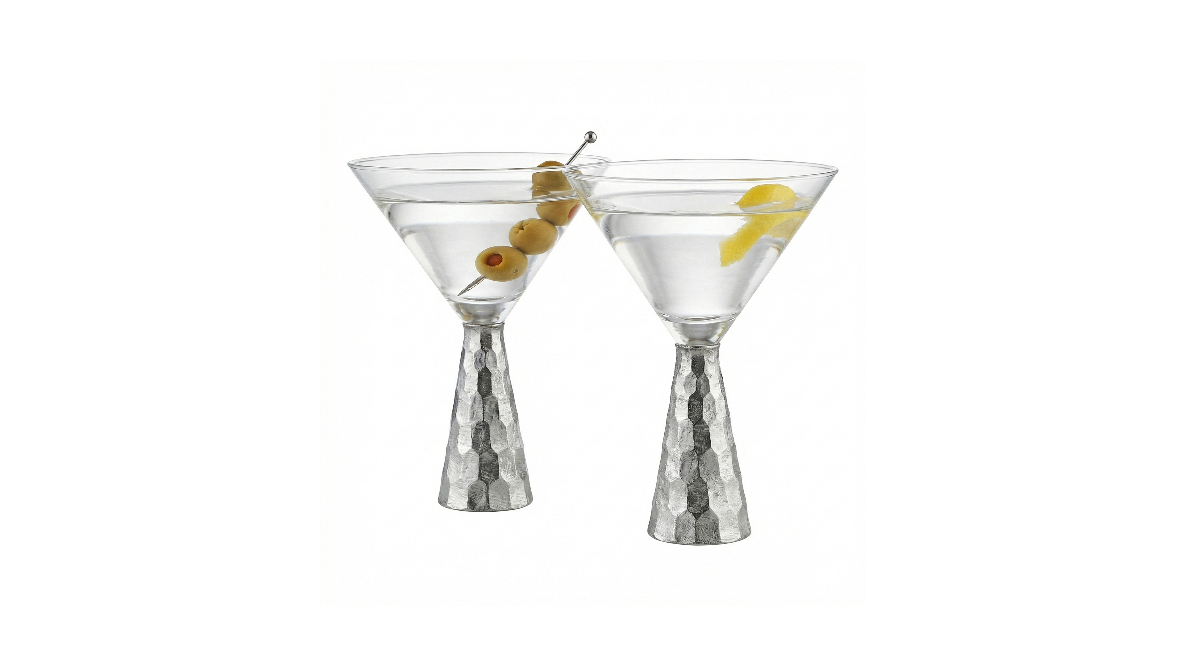 American Atelier Daphne Silver Martini Glasses, Set of 2