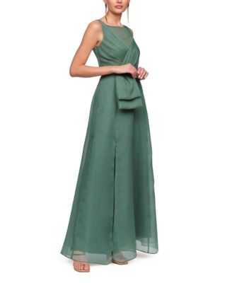 Women's Boat Neck Carey Organza Gown