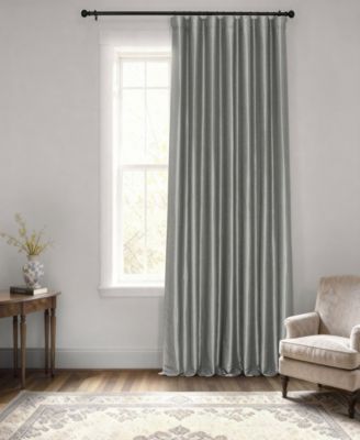 Extra Wide Vintage Textured Faux Dupioni Silk Blackout Curtain
